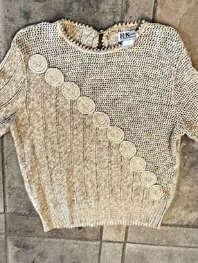 R&K Knits  Cream Knit Sweater